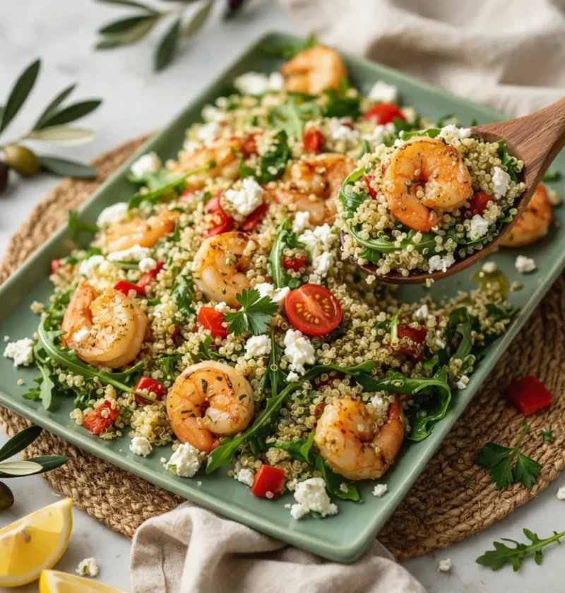 Mediterranean Shrimp Quinoa Salad