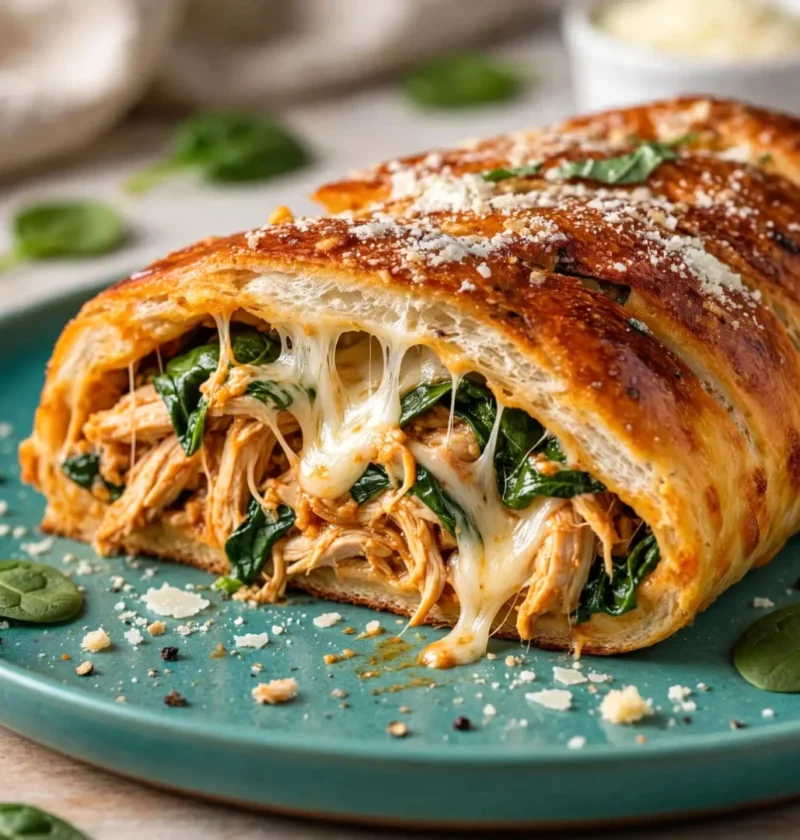 Mouthwatering Chicken and Spinach Stromboli