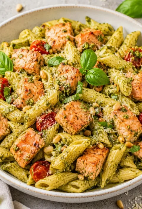 Pesto Salmon Pasta