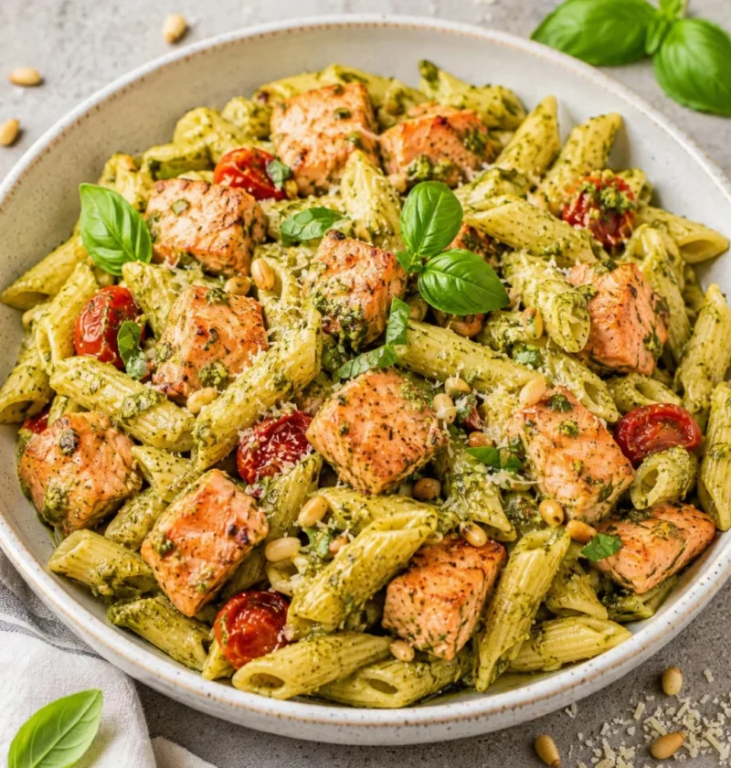 Pesto Salmon Pasta