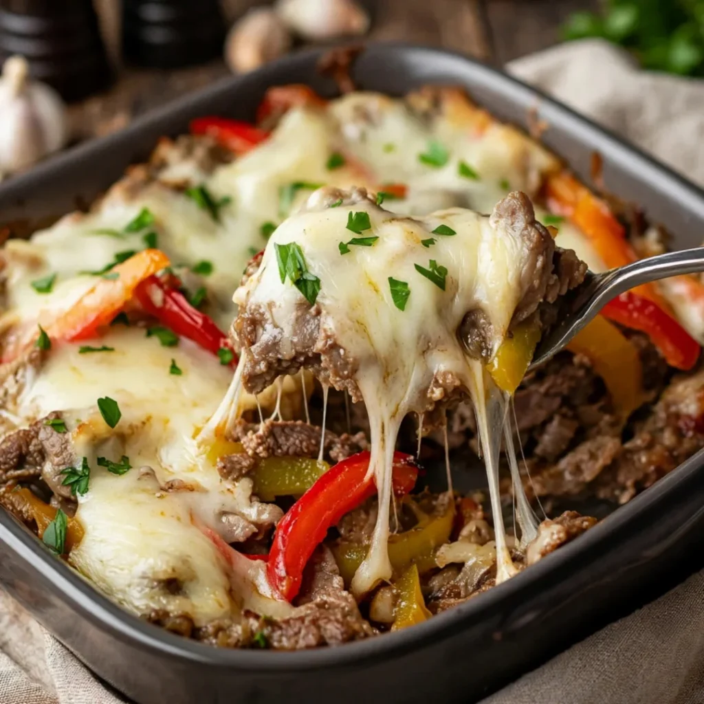 Philly Cheesesteak Casserole: Easy Comfort Food Delight - Philly Cheesesteak Casserole: Easy Comfort Food Delight