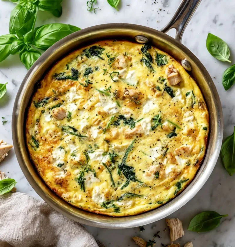 Quick Chicken and Spinach Frittata