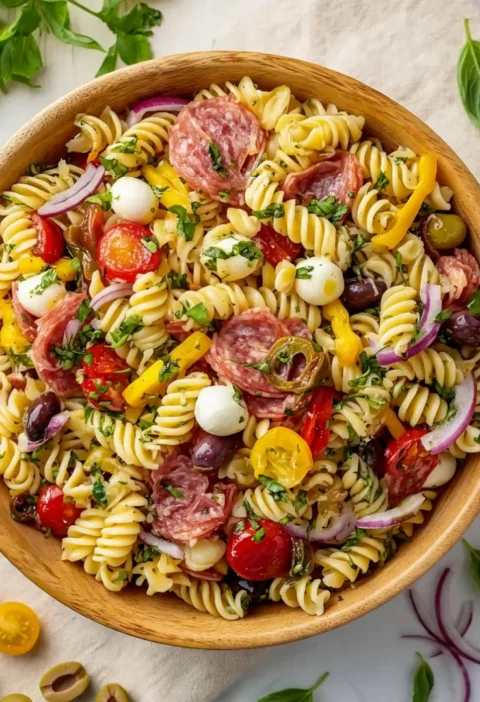 Quick Italian Macaroni Pasta Salad
