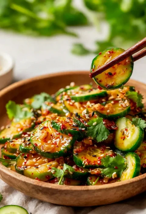 Tasty Kimchi Cucumber Salad