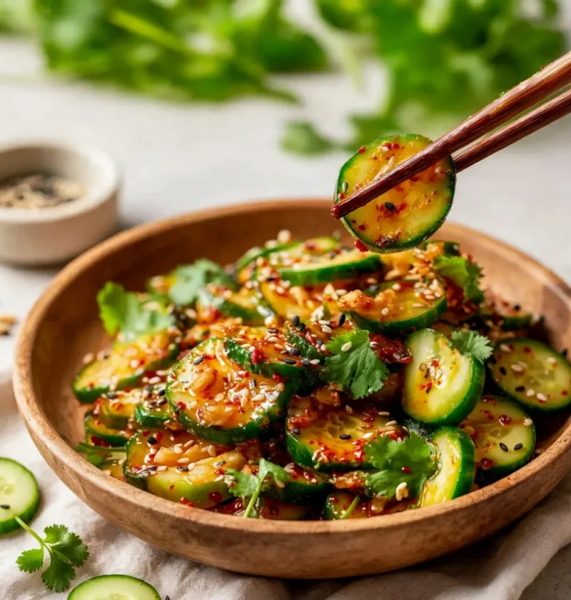 Tasty Kimchi Cucumber Salad