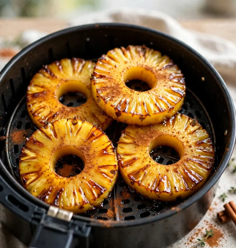 Air Fryer Roasted Pineapple Rings