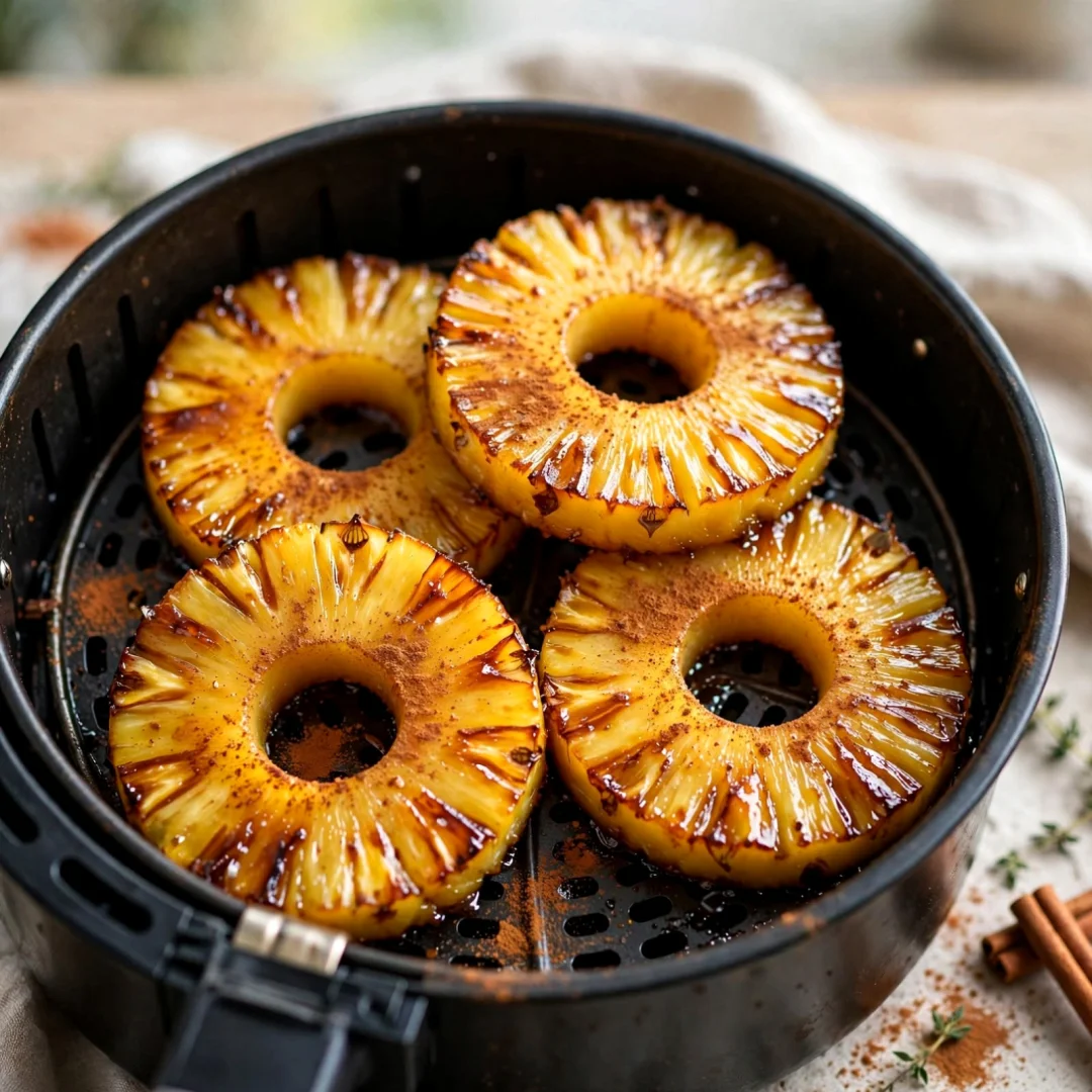 Air Fryer Roasted Pineapple Rings