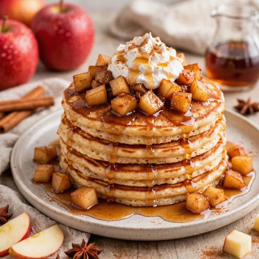 Apple Cinnamon Pancakes – Fluffy and Warm - Apple Cinnamon Pancakes – Fluffy and Warm