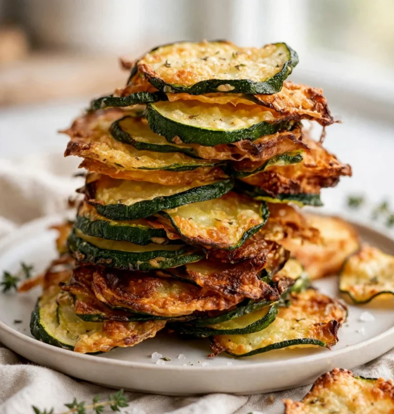 Baked Parmesan Zucchini Chips - Baked Parmesan Zucchini Chips