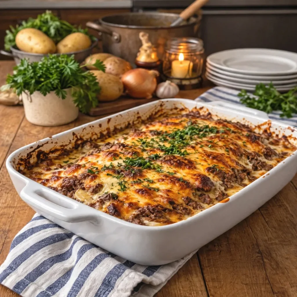 Cheesy Garlic Beef Roast Casserole: A Delightful Meal!