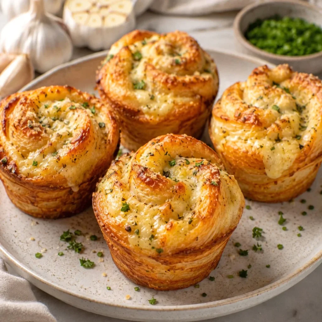 Cheesy Garlic Cruffins – Easy and Delicious