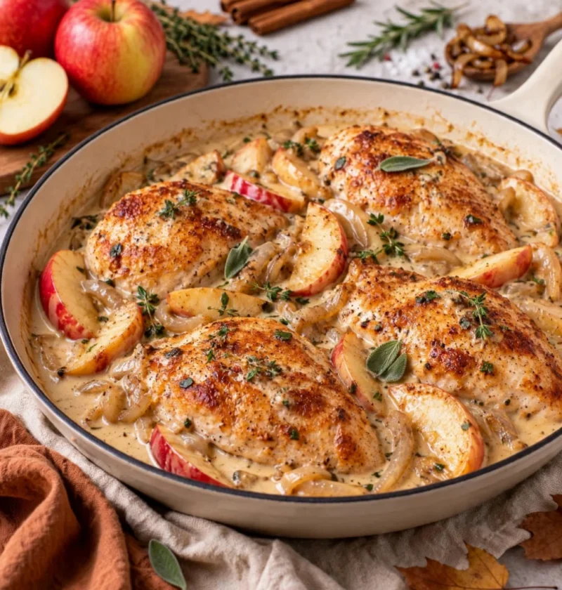 Creamy Chicken and Apple Skillet