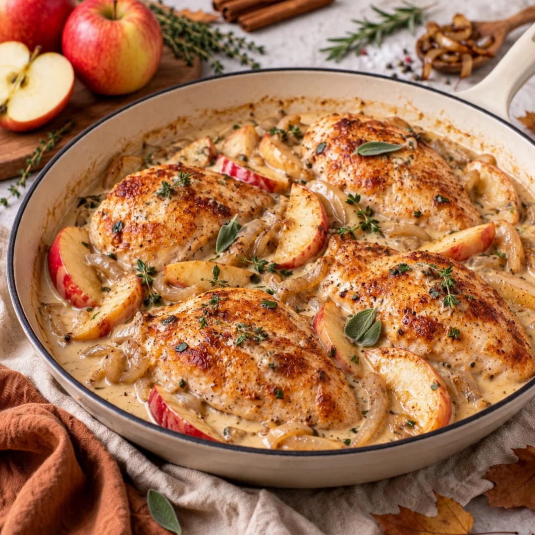Creamy Chicken and Apple Skillet