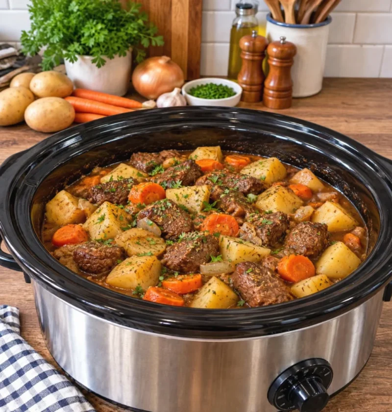 Easy Crockpot Beef and Potatoes