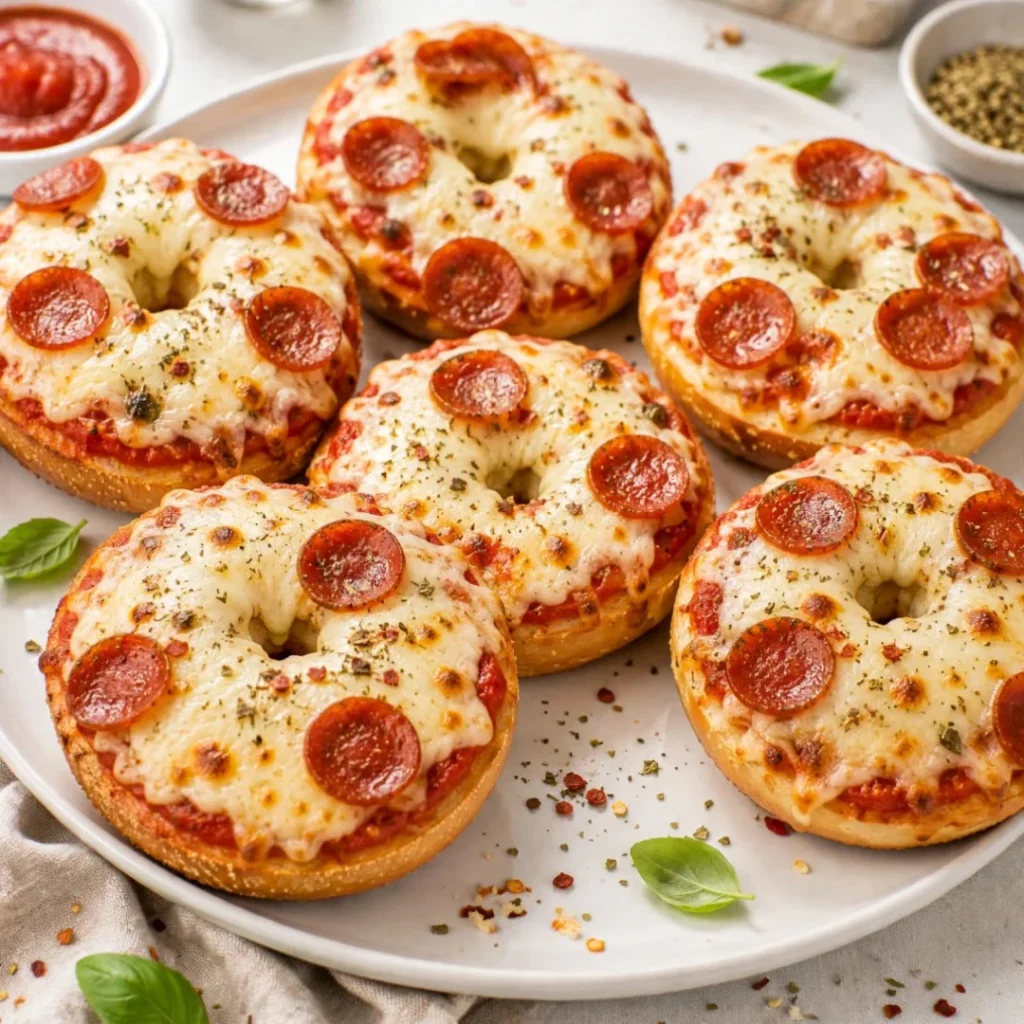 Homemade Pizza Bagels with Mozzarella – Delicious and Delightful