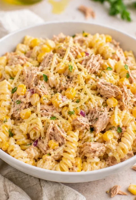 Homemade Tuna & Sweetcorn and Cheese Pasta