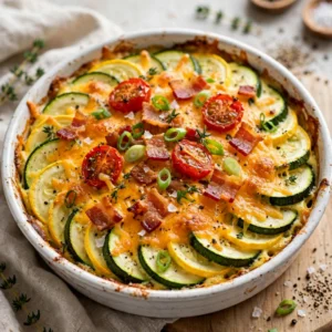 Loaded Zucchini & Squash Bake