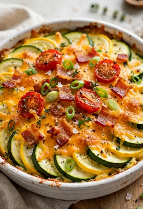 Loaded Zucchini & Squash Bake