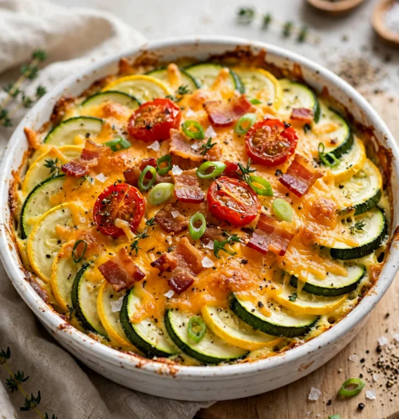 Loaded Zucchini & Squash Bake