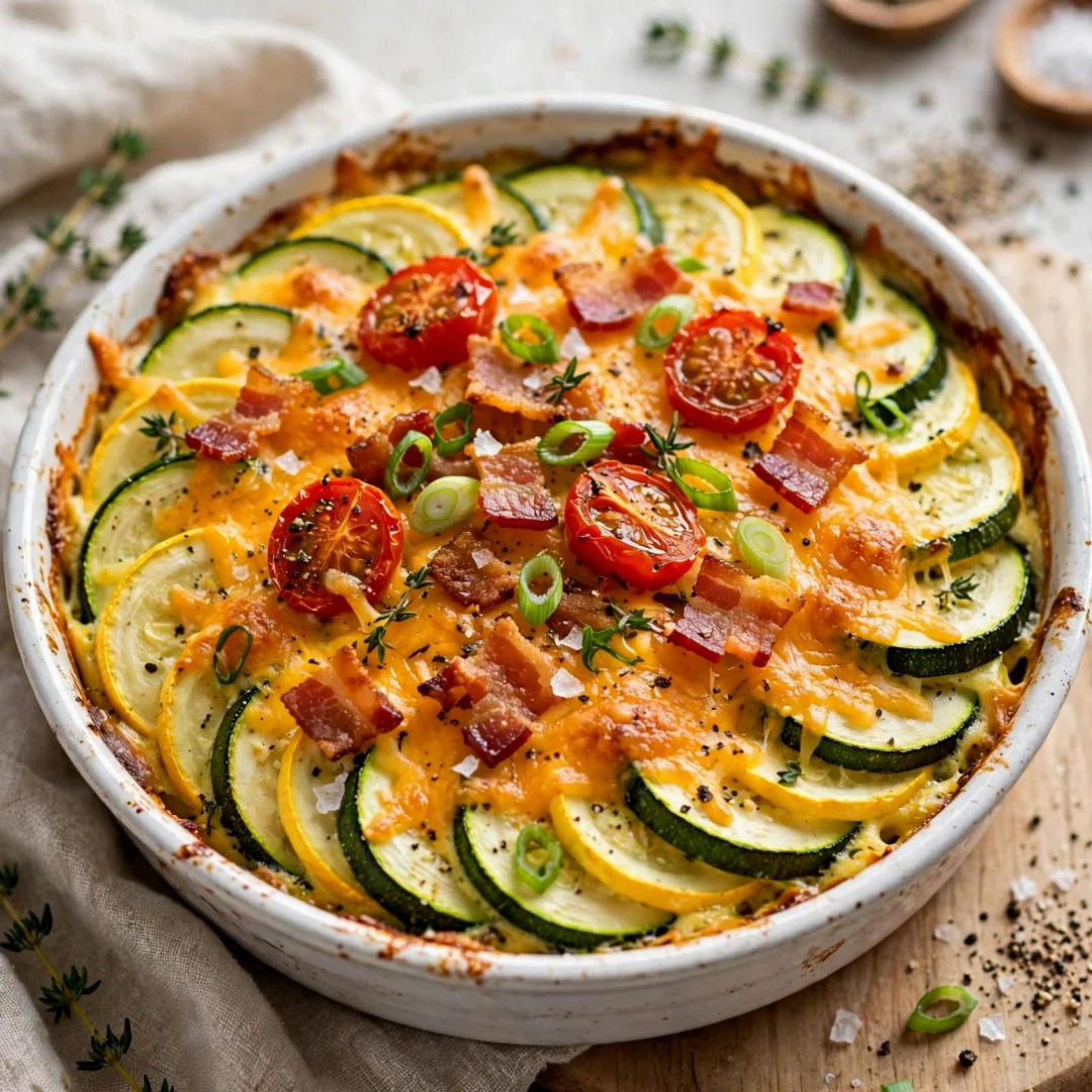 Loaded Zucchini & Squash Bake