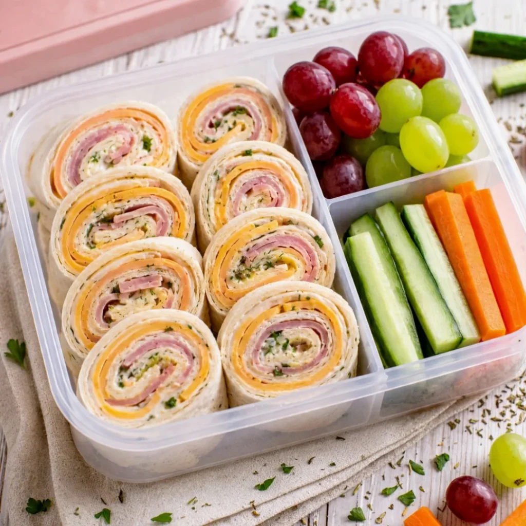 Lunchbox Ham and Cheese Pinwheels – Cheesy and Delicious