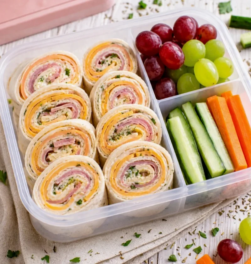 Lunchbox Ham and Cheese Pinwheels