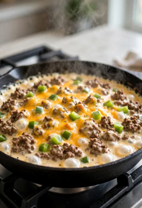 Protein Ground Beef Queso