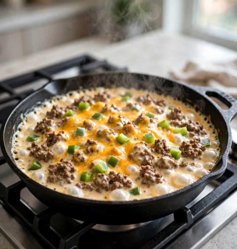 Protein Ground Beef Queso