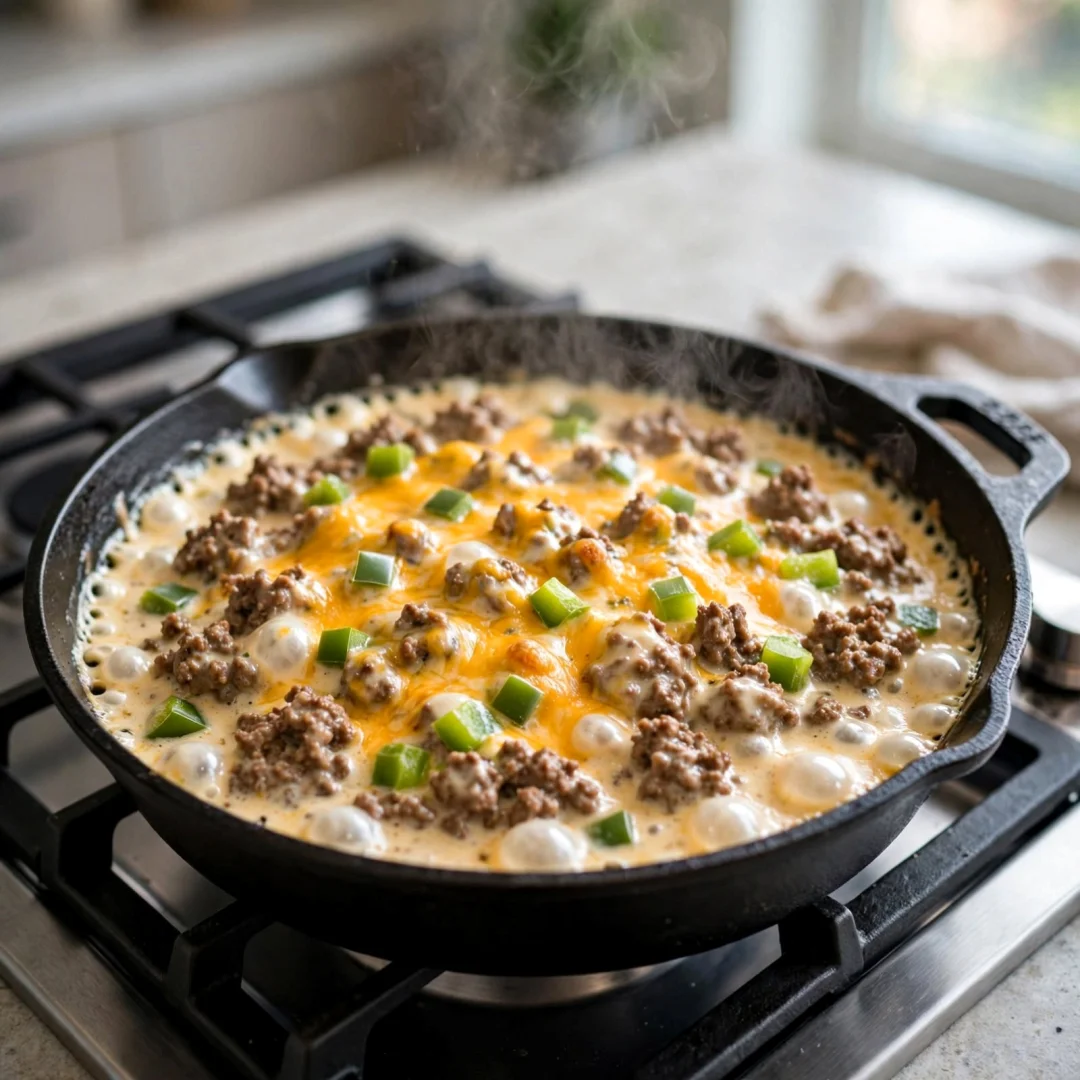 Protein Ground Beef Queso