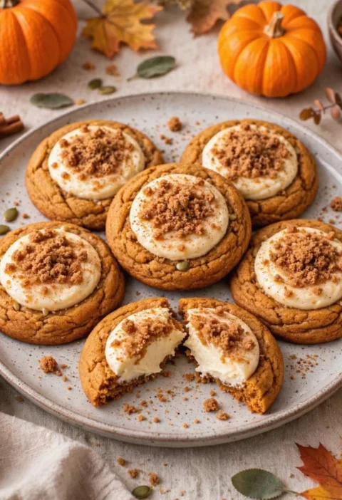 Pumpkin Cheesecake Cookies
