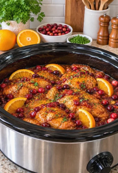 Slow-Cooker Cranberry Orange Chicken