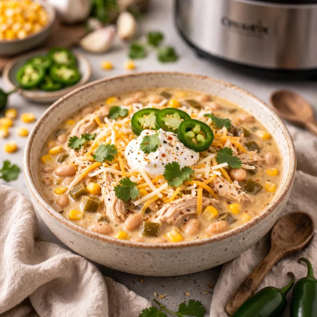 Slow Cooker White Chicken Chili – Cozy and Delicious