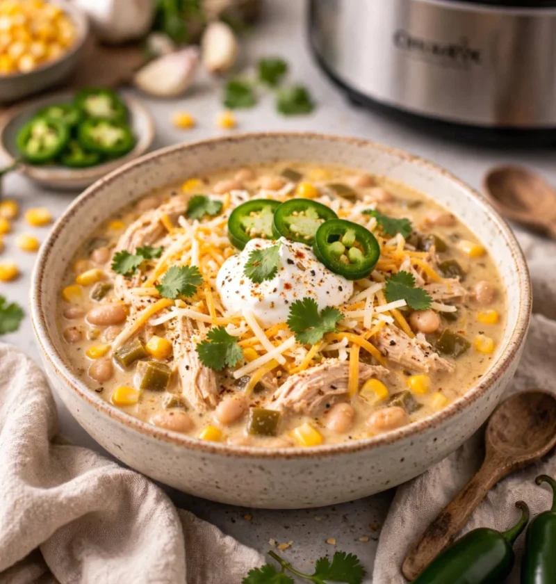 Slow Cooker White Chicken Chili