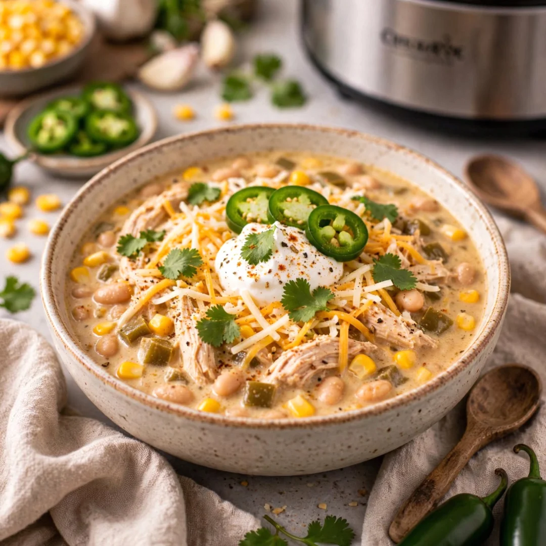 Slow Cooker White Chicken Chili