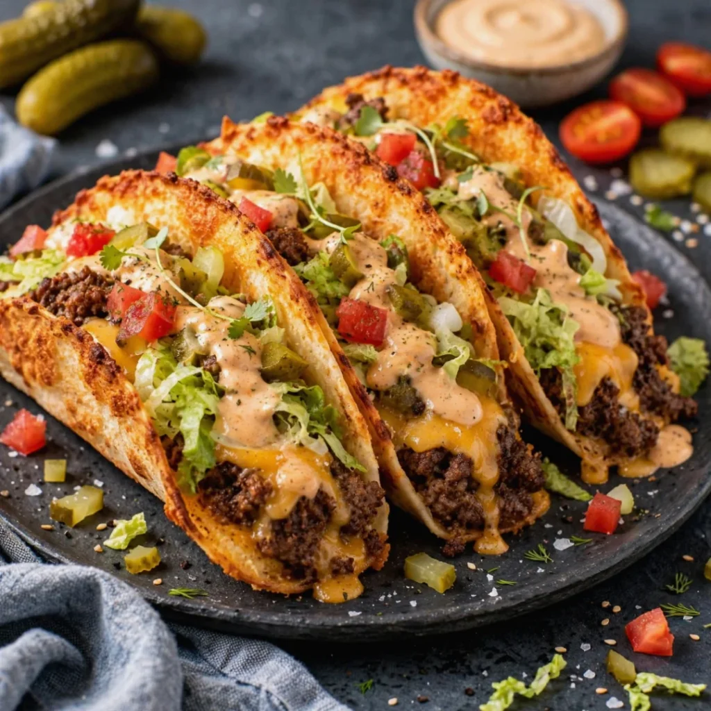 Smash Burger Tacos – Cheesy and Crispy - Smash Burger Tacos – Cheesy and Crispy
