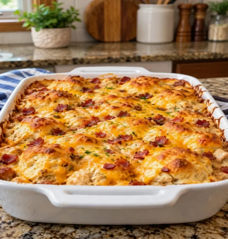 Chicken Bubble Biscuit Bake Casserole