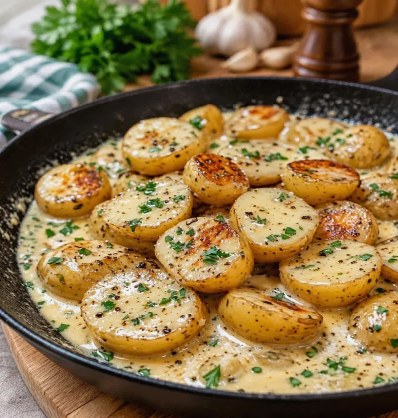 Creamy Garlic Sauce Potatoes