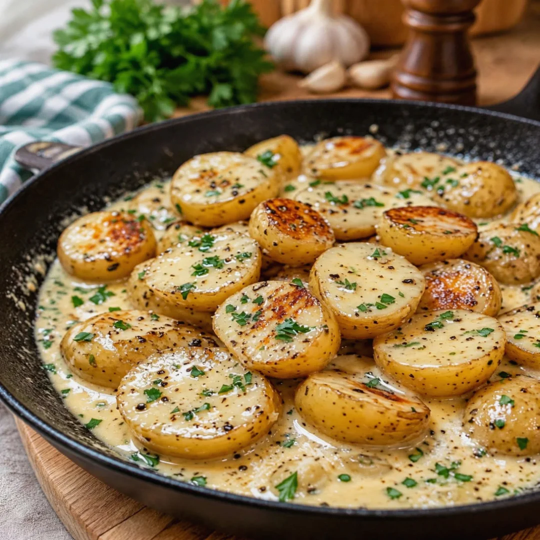Creamy Garlic Sauce Potatoes