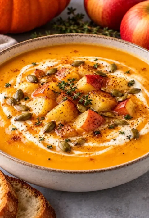 Creamy Roasted Apple Pumpkin Soup