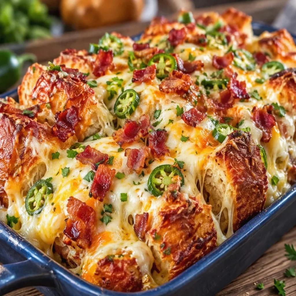 Crispy Bacon Jalapeno Popper Pullapart Bread Recipe You’ll Love!