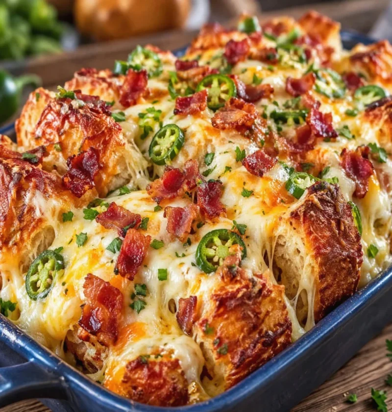 Crispy Bacon Jalapeno Popper Pullapart Bread