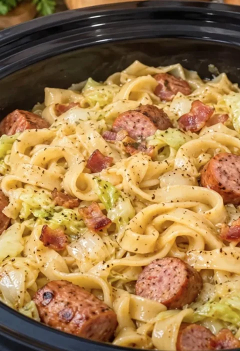 Crockpot Cabbage and Noodles