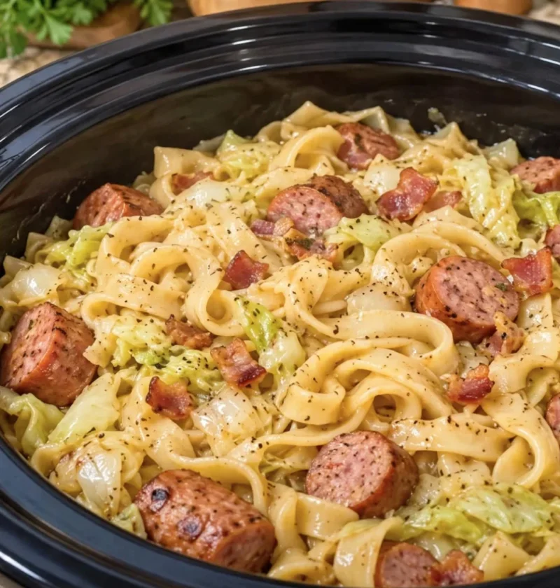 Crockpot Cabbage and Noodles