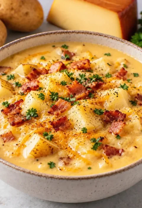 Easy Smoked Gouda Potato Soup