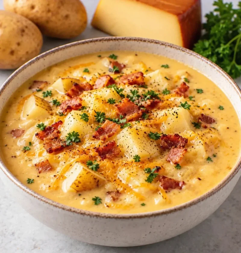 Easy Smoked Gouda Potato Soup