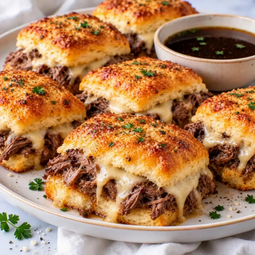 French Dip Biscuit Bombs – Buttery and Cheesy