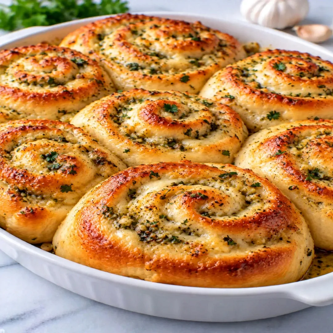 Herb and Garlic Swirl Rolls – Soft and Buttery