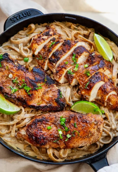 Jerk Chicken Alfredo Pasta