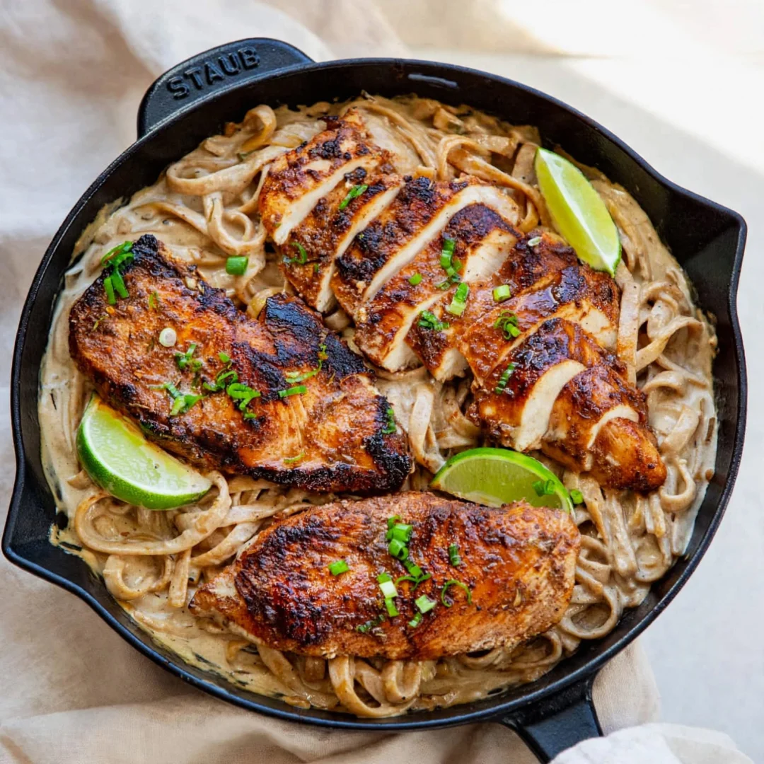 Jerk Chicken Alfredo Pasta