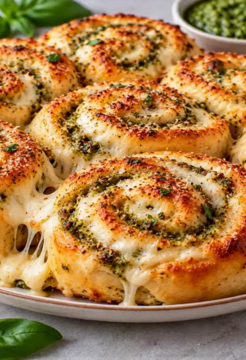 Pesto Mozzarella Rolls